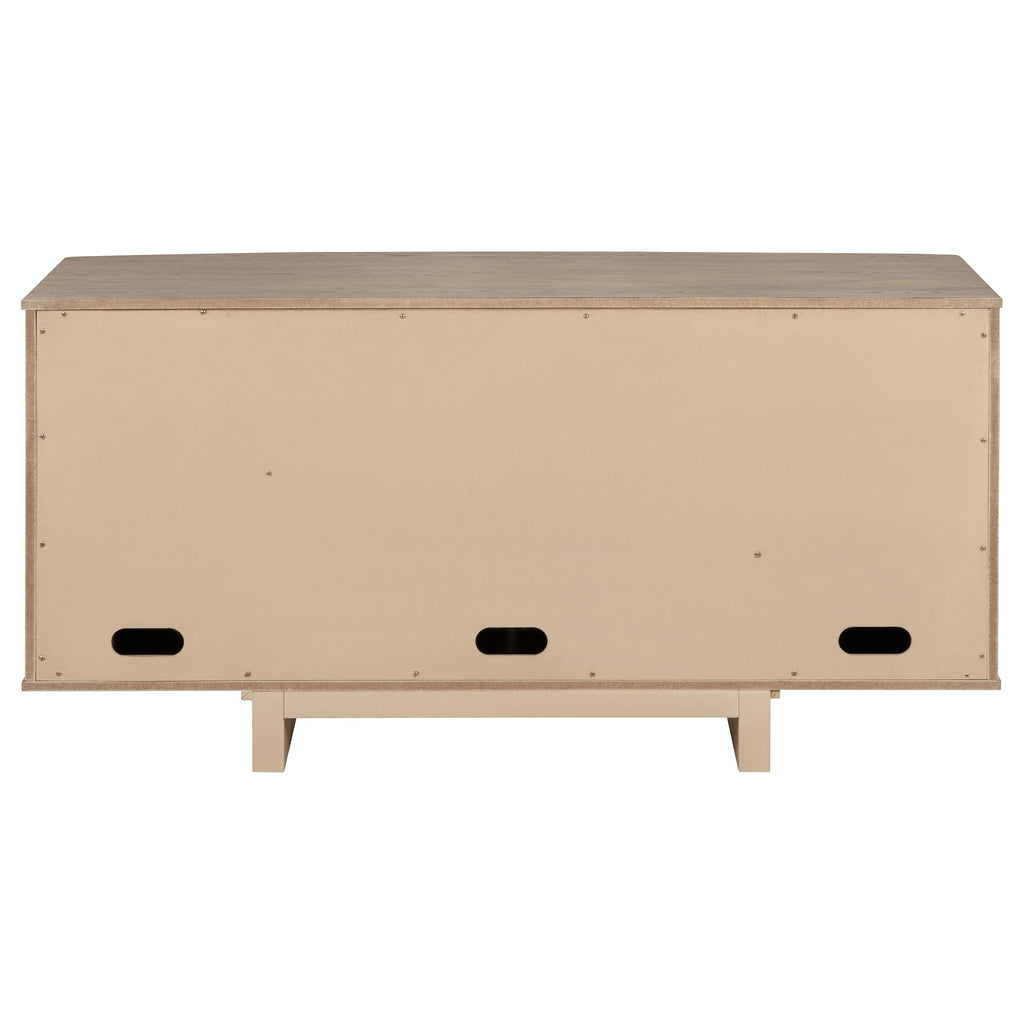 Kailani 4-door Cane Sideboard Buffet Cabinet Beige Oak
