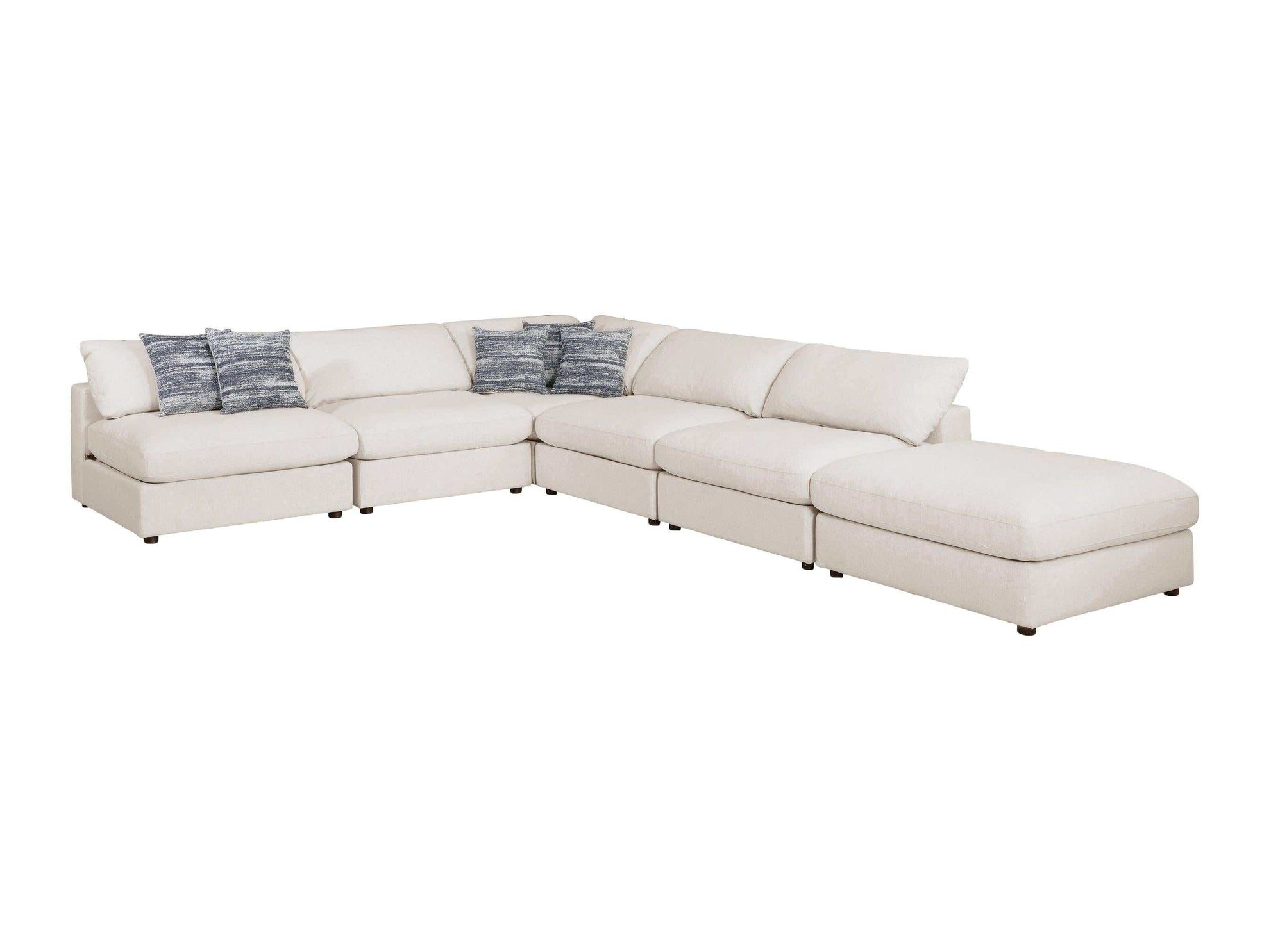 Serene 6-piece Upholstered Modular Sectional Sofa Beige