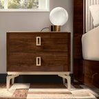 ESF Furniture - Eva 3 Piece Queen Bedroom Set in Rich Tobacco Walnut - EVAQSBED-3SET