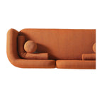 Donna Japandi Style Burnt Orange Boucle Sofa