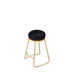 Jane 26" Luxury Black Upholstered Stool