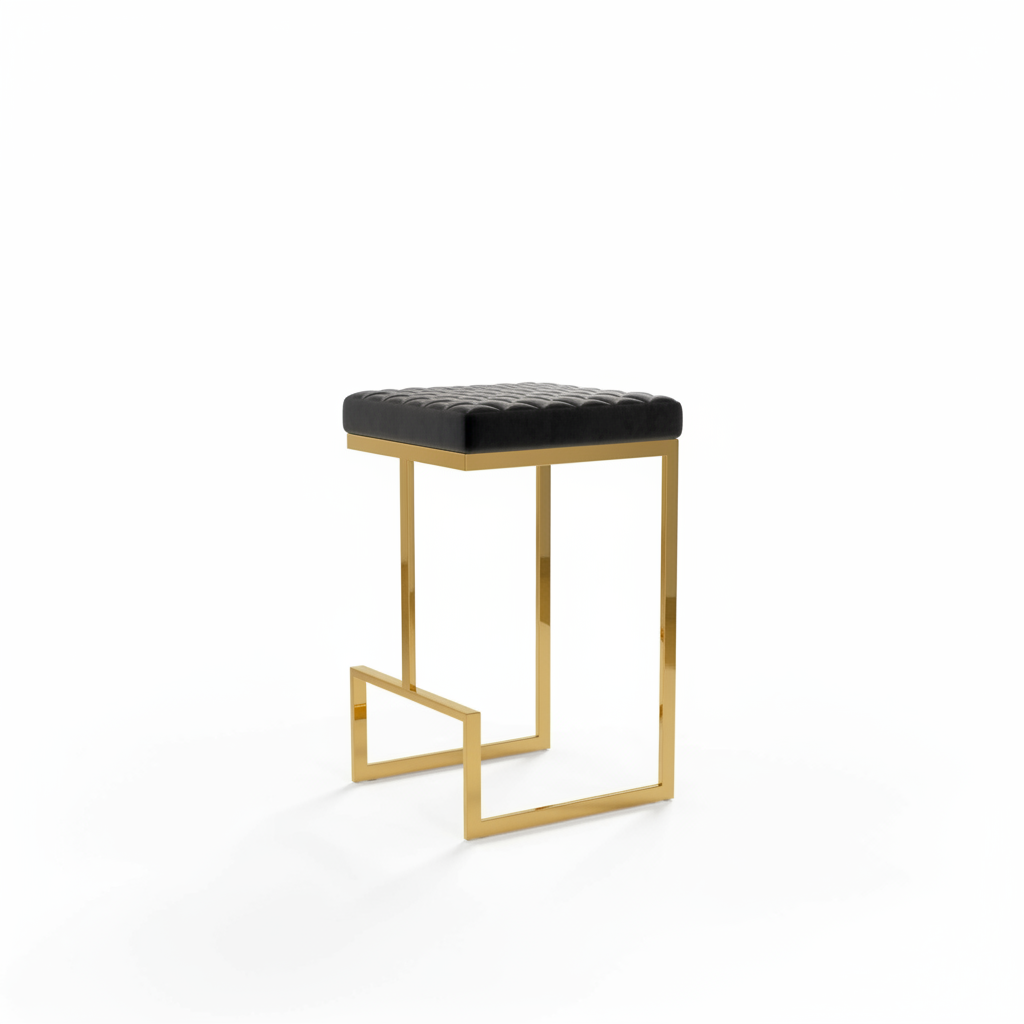 Joel Black Velvet Counter Stool