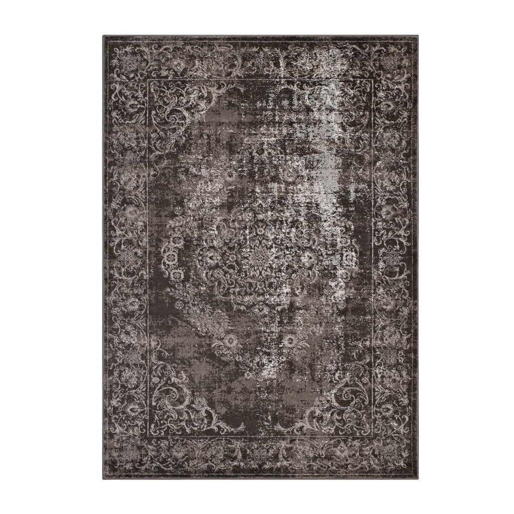 Gamela Rustic Vintage Ornate Floral Medallion Area Rug
