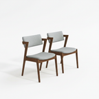 Edwin Light Gray Fabric Dining Chair (Set Of 2)