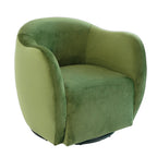 Renee Swivel Chair - Green Velvet
