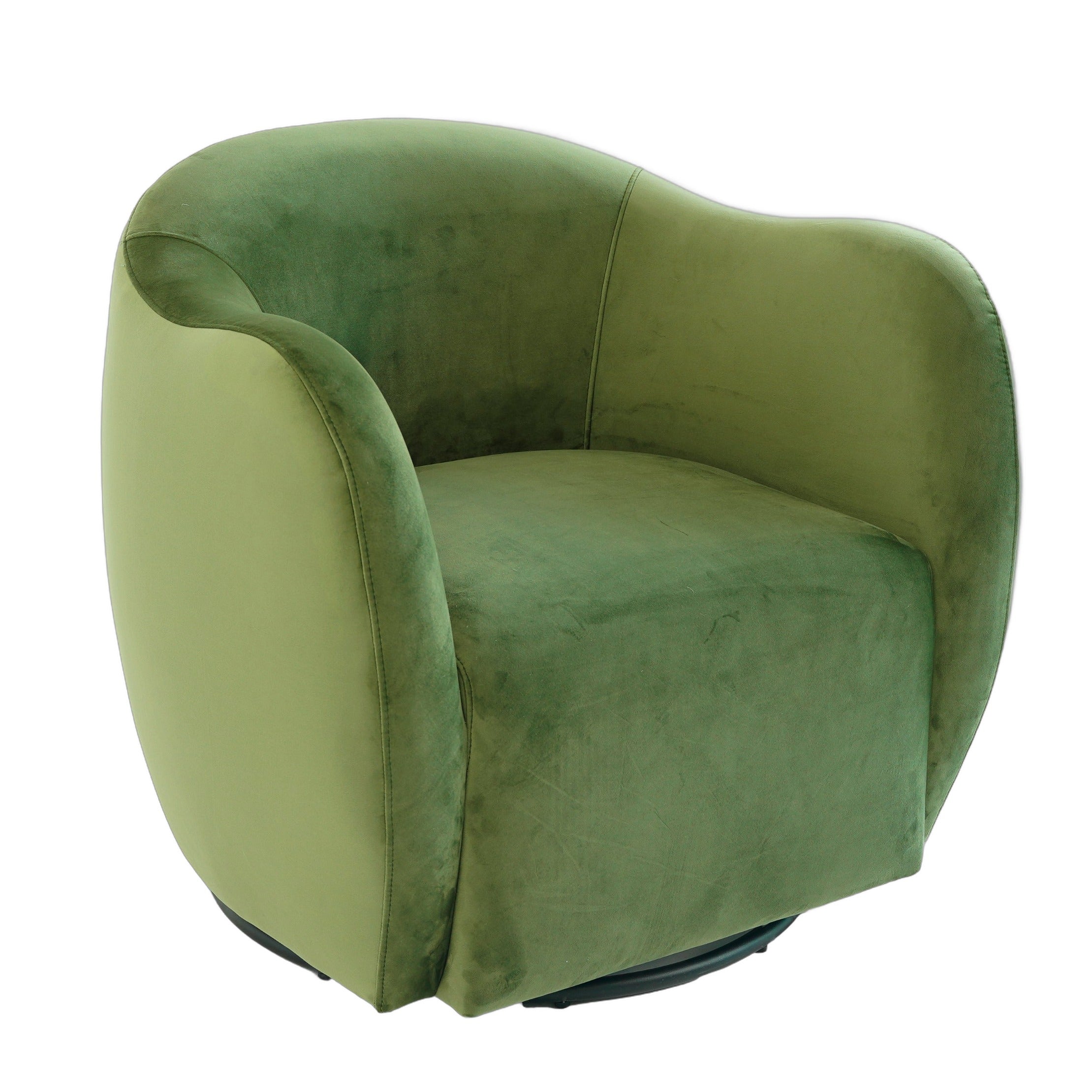 Renee Swivel Chair - Green Velvet