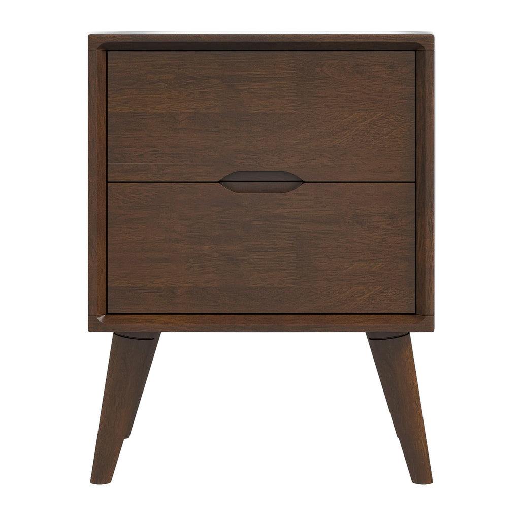 Alexandra Walnut Nightstand - 2 Drawers