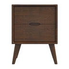 Alexandra Walnut Nightstand - 2 Drawers