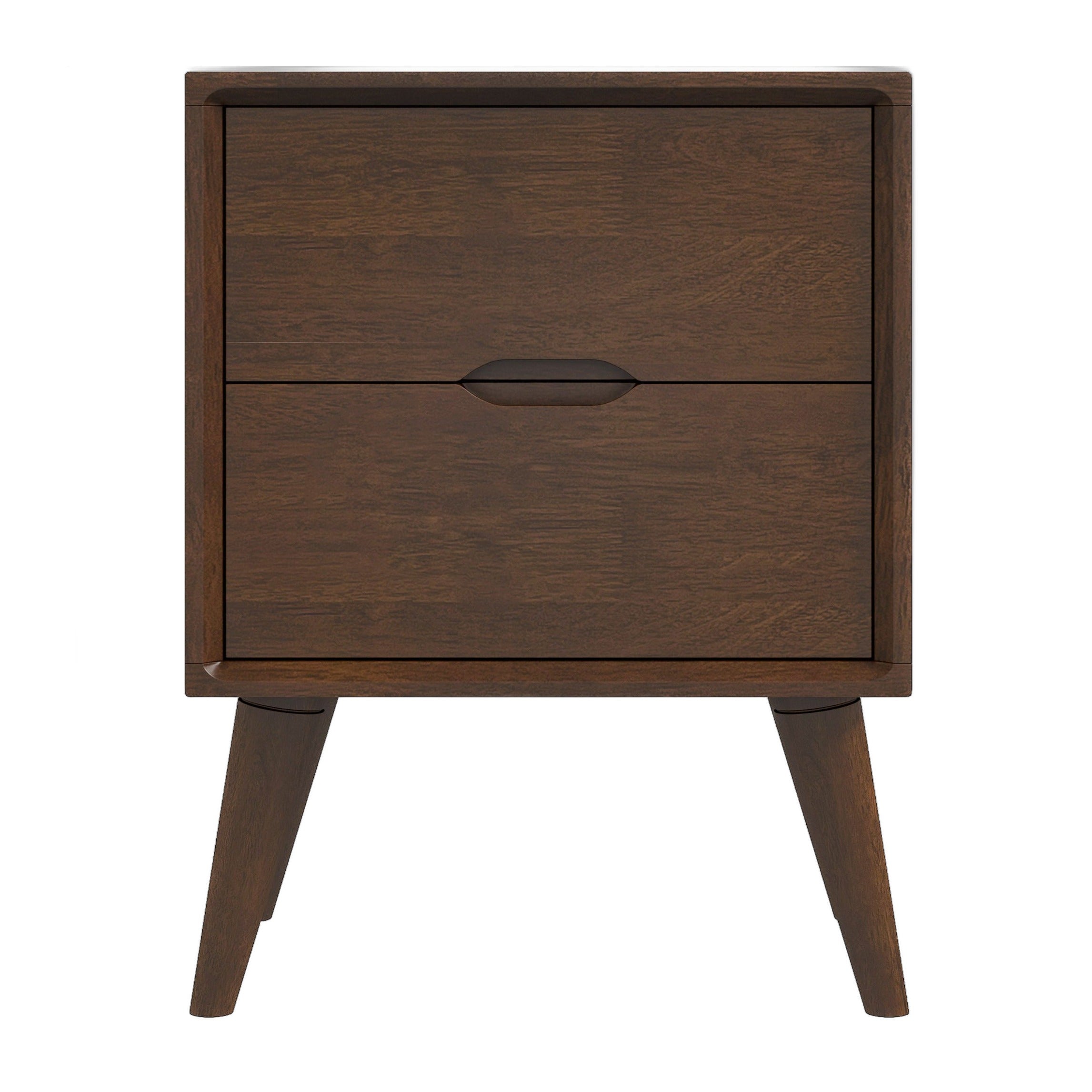Alexandra Walnut Nightstand - 2 Drawers
