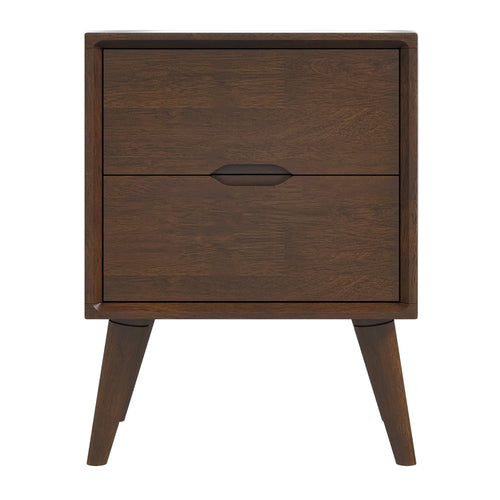 Alexandra Walnut Nightstand - 2 Drawers