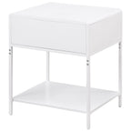 Amherst 1-drawer Radio Weave Cane Metal Bedside Table Black