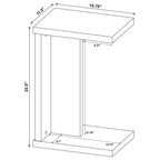 Clower Engineered Wood C-Shaped Sofa Side Table Light Oak