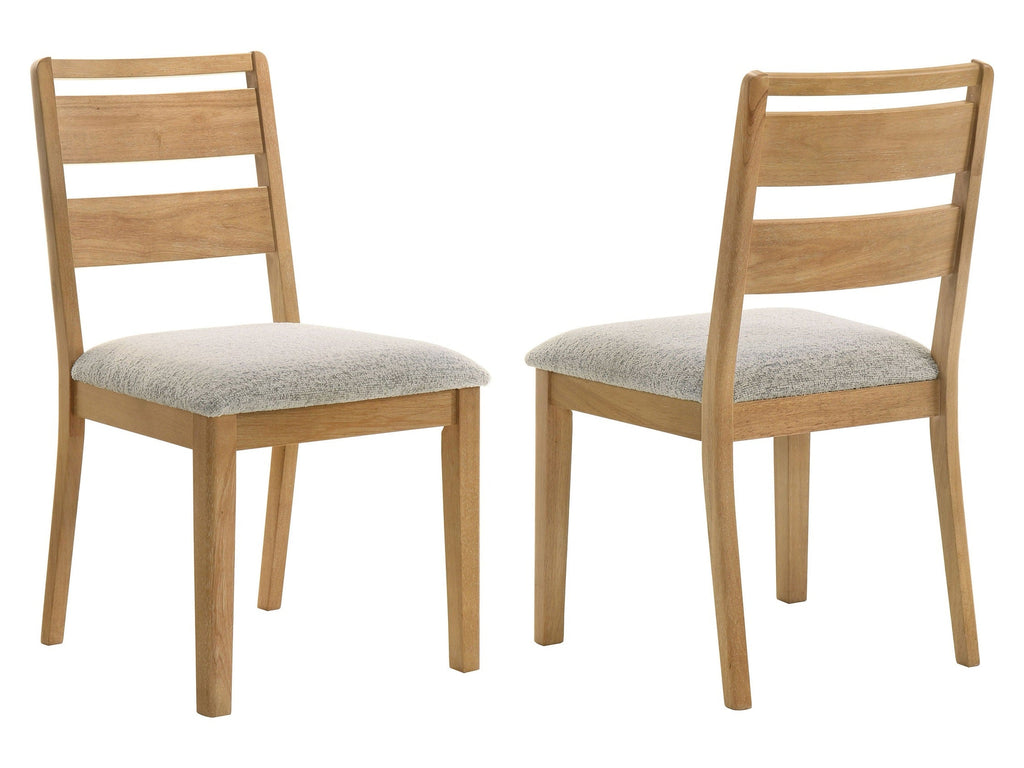 Duncan Ladder Back Dining Side Chair Washed Oak (Set of 2)