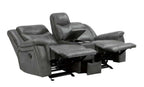 Conrad 3-piece Upholstered Padded Arm Motion Sofa Set Grey