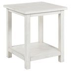 Payne Wood Coffee Table with Shelf Distressed Brown