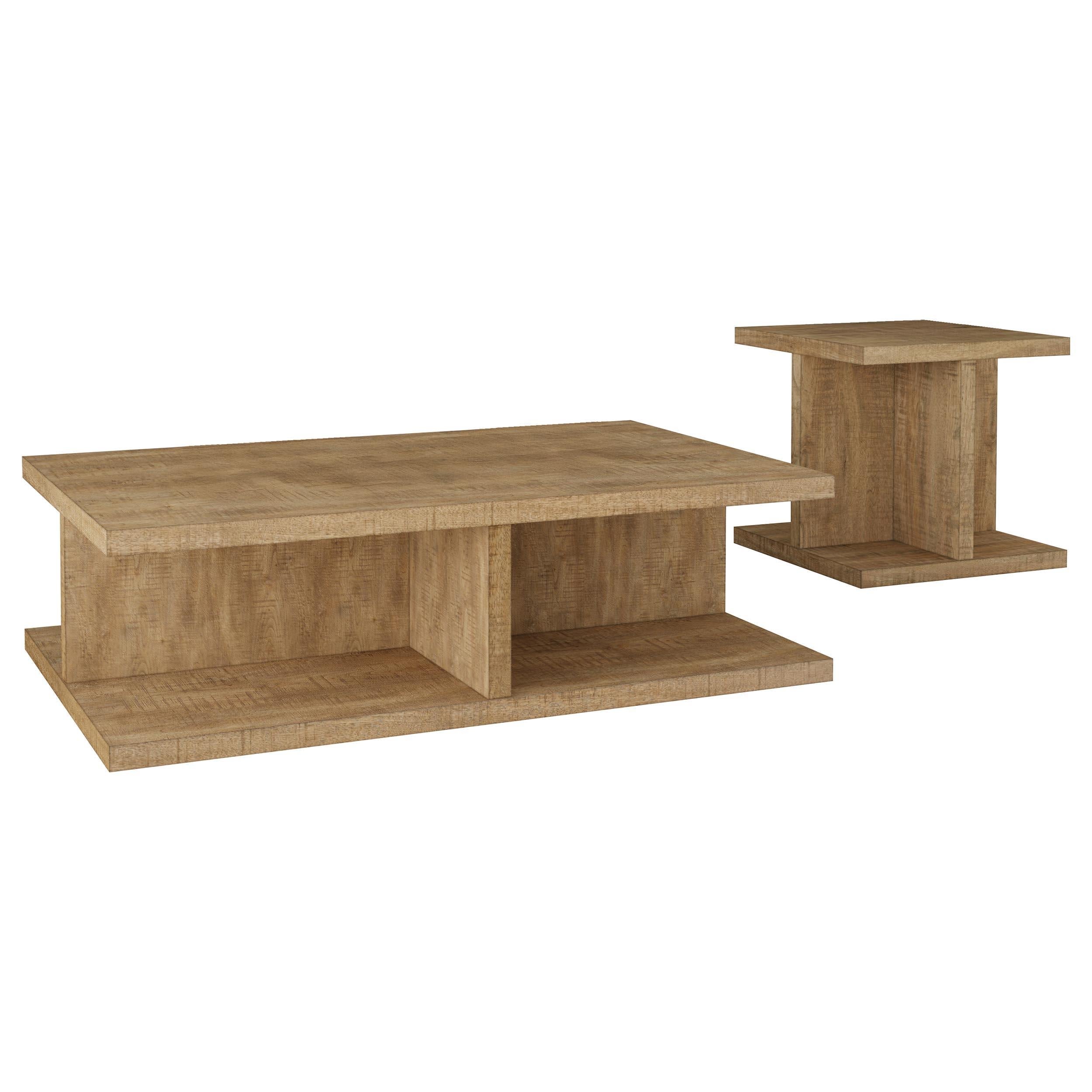 Cortona Square Engineered Wood Cocktail Coffee Table Mango