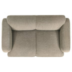 Dorset Fabric Upholstered Round Track Arm Loveseat White