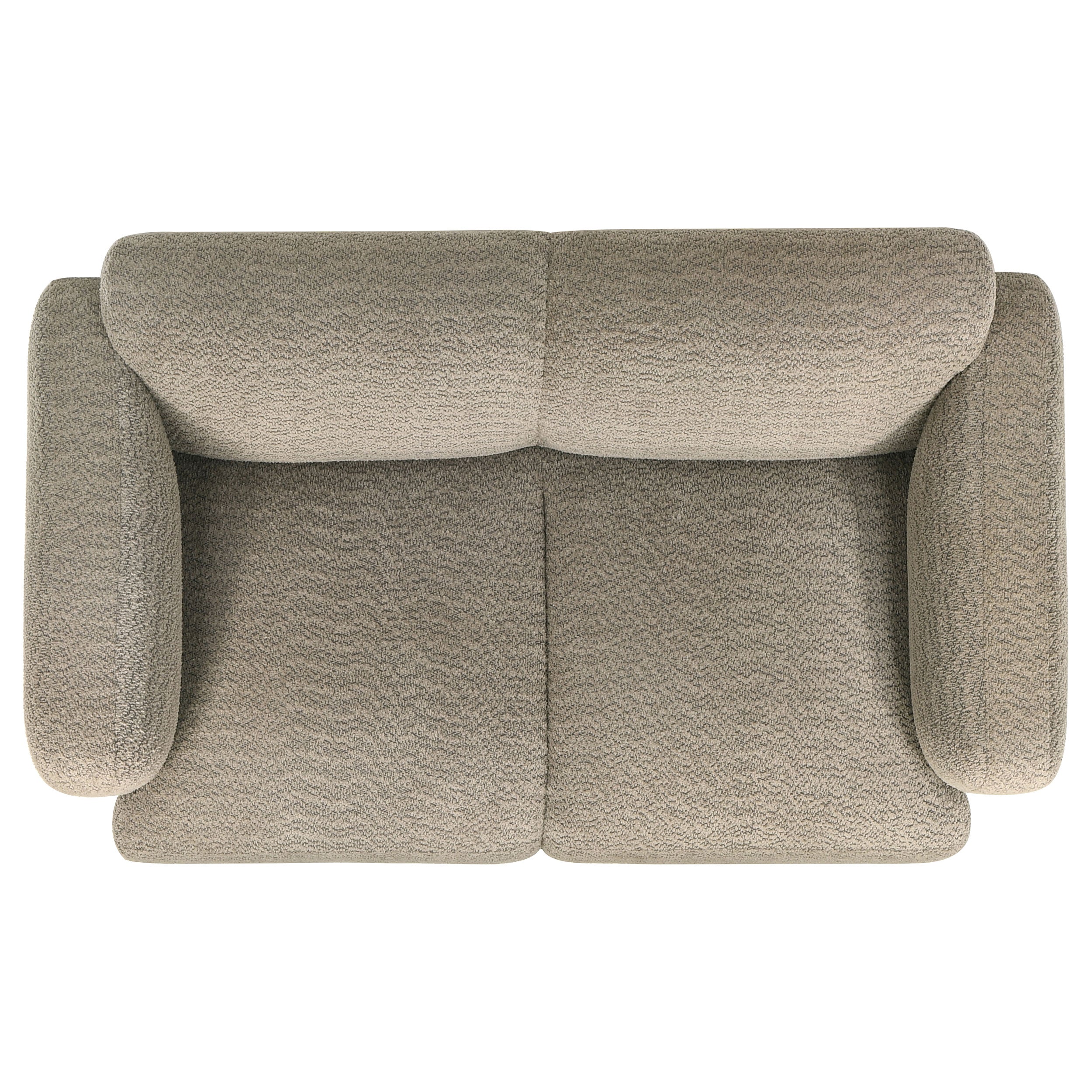 Dorset Fabric Upholstered Round Track Arm Loveseat White