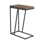 Sergio Engineered Wood C-Shaped Side Table Rustic Tobacco