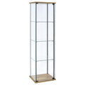 Bellatrix 3-shelf Clear Glass Curio Cabinet Mango