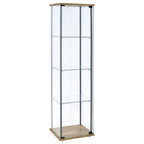 Bellatrix 3-shelf Clear Glass Curio Cabinet Mango