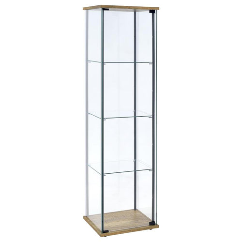 Bellatrix 3-shelf Clear Glass Curio Cabinet Mango