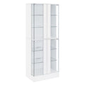 Cabra 4-door LED Curio Display Cabinet White High Gloss