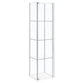 Bellatrix 3-shelf Clear Glass Curio Cabinet White