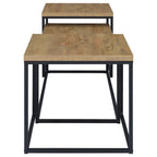 Straden 3-piece Engineered Wood Coffee Table Set Mango and Black