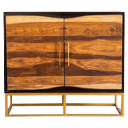 Zara 2-door 40-inch Wood Accent Storage Cabinet Black Walnut