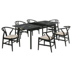 Crestmont 5-piece Extension Leaf Dining Table Set Black
