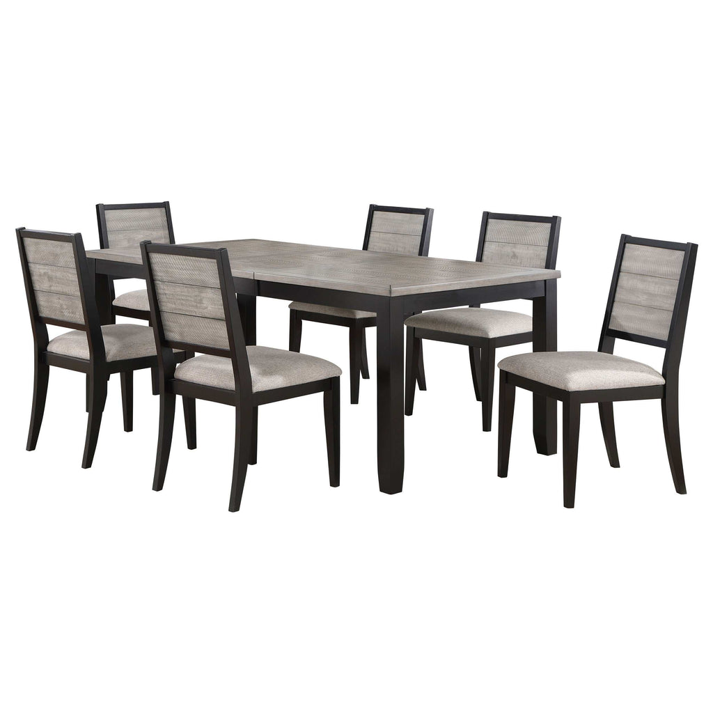 Elodie 5-piece Rectangular Extension Leaf Dining Set Black