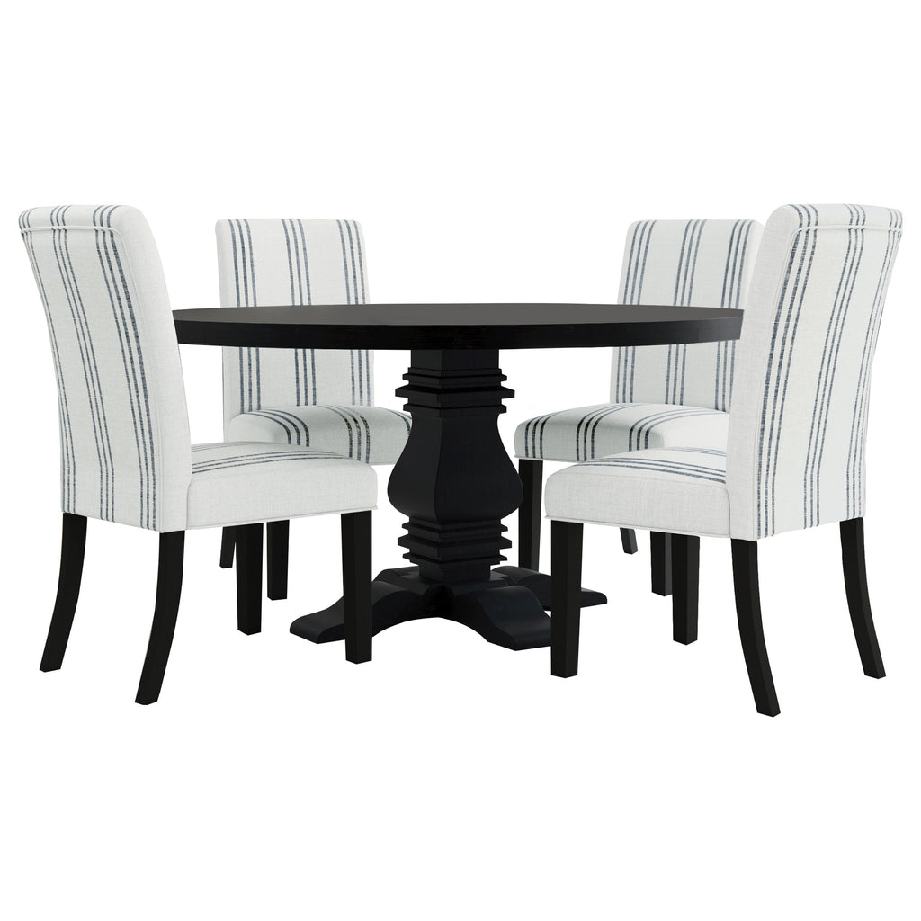 Herran Upholstered Dining Side Chair Beige (Set of 2)