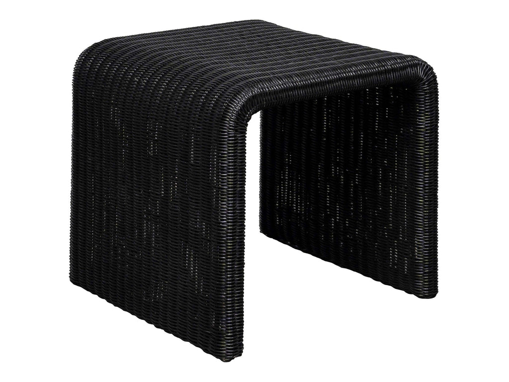 Cahya Woven Rattan Square End Table Black