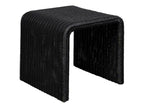 Cahya Woven Rattan Square End Table Black