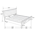 Woodmont California King Storage Bed Rustic Golden Brown
