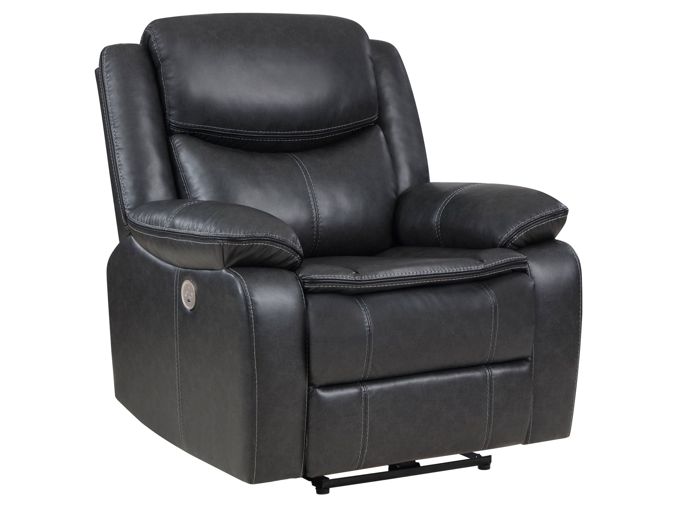 Sycamore Upholstered Power Recliner Chair Dark Brown