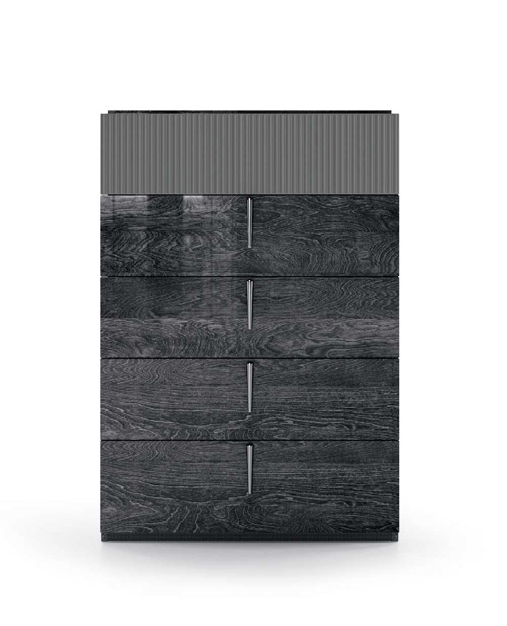 ESF Furniture - Onyx 7 Piece Queen Size Bedroom Set in Metallic Matte - ONYXQS-7SET