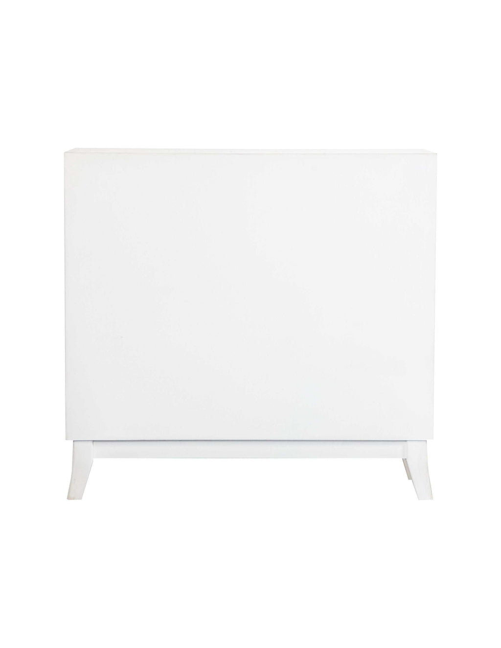 Gambon 2-door Wood Honeycomb Pattern Accent Cabinet White