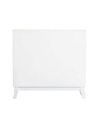 Gambon 2-door Wood Honeycomb Pattern Accent Cabinet White