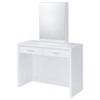 Bunbury Makeup Vanity Table Set Storage Mirror and Stool White