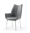 ESF Furniture - 1218 Swivel Chair in Dark Grey (Set of 4) - 1218CHAIRDARKGREY