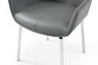 ESF Furniture - 1218 Swivel Chair in Dark Grey (Set of 4) - 1218CHAIRDARKGREY