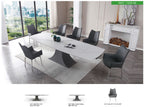 ESF Furniture - 9437 - 5 Piece Dining Table Set in Light Grey - 9437TABLE-1218CHAIRDARKGREY-5SET