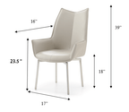 ESF Furniture - 9437 - 9 Piece Dining Table Set in Light Grey - 9437TABLE-1218CHAIRGREY-9SET
