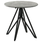 Hadi Round SmartTop Coffee Table Cement and Gunmetal