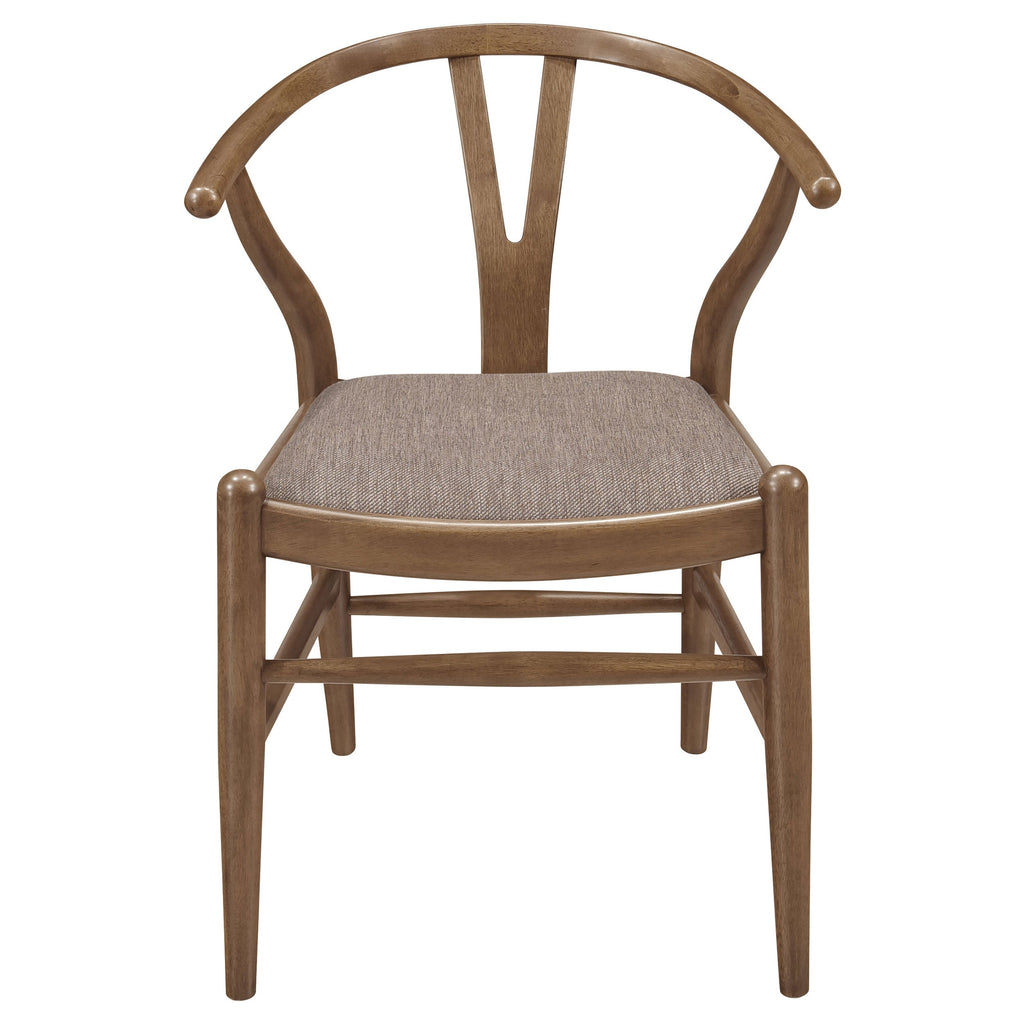 Dinah Wood Wishbone Dining Side Chair Walnut (Set of 2)