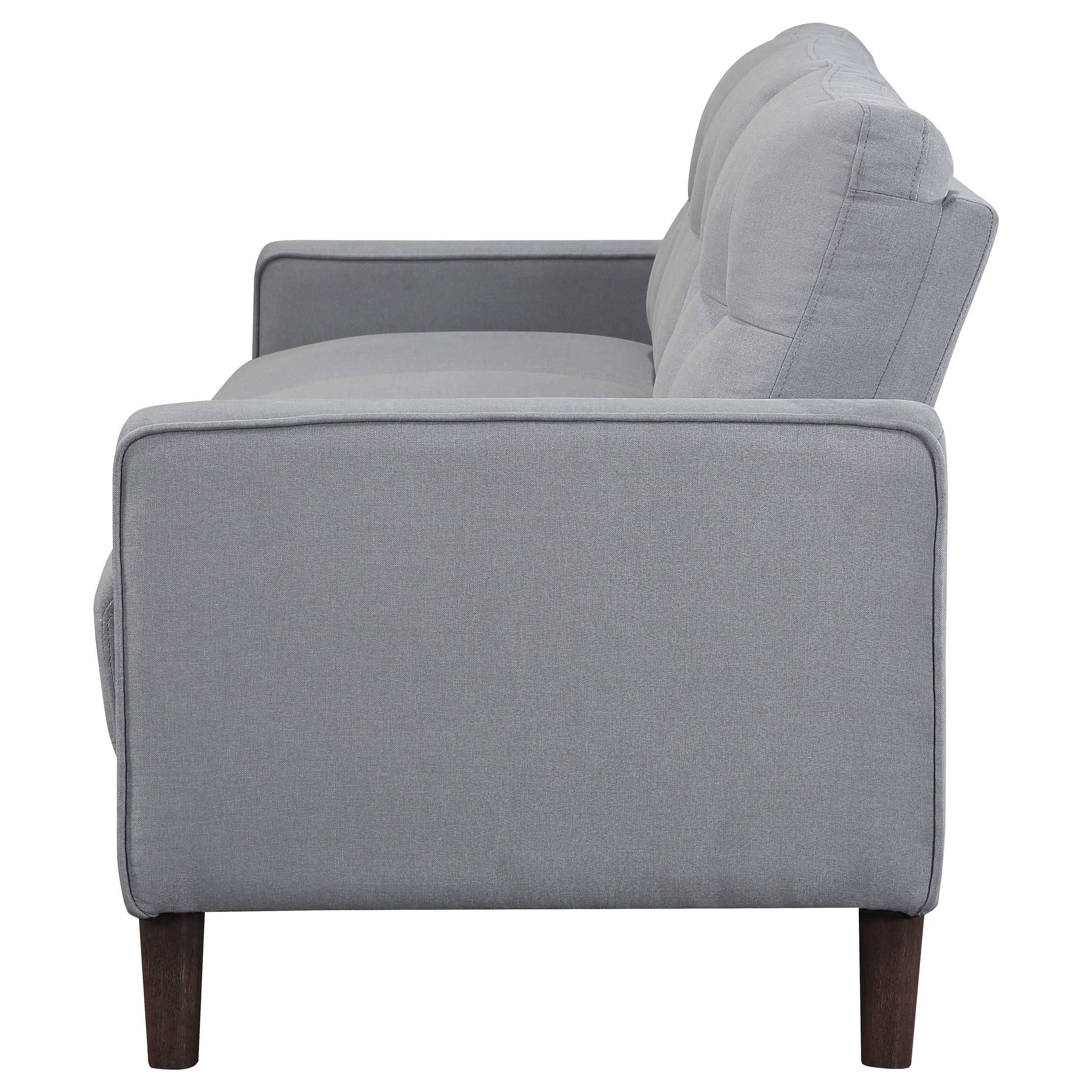 Bowen 2-piece Upholstered Track Arm Tufted Sofa Set Grey