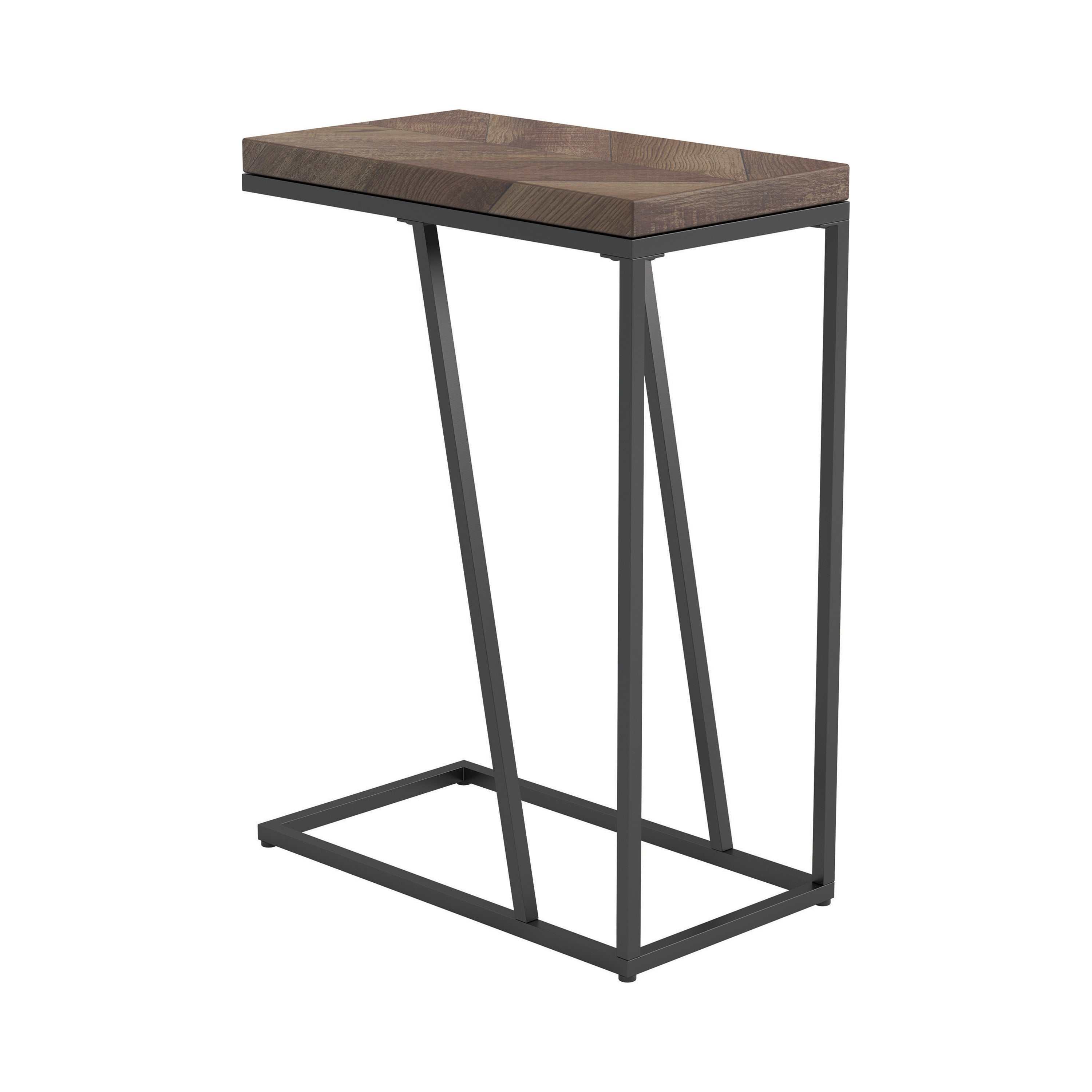 Sergio Engineered Wood C-Shaped Side Table Rustic Tobacco