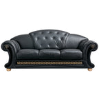 ESF Furniture - Apolo 3 Piece Living Room Set in Black - APOLO3BLACK-3SET